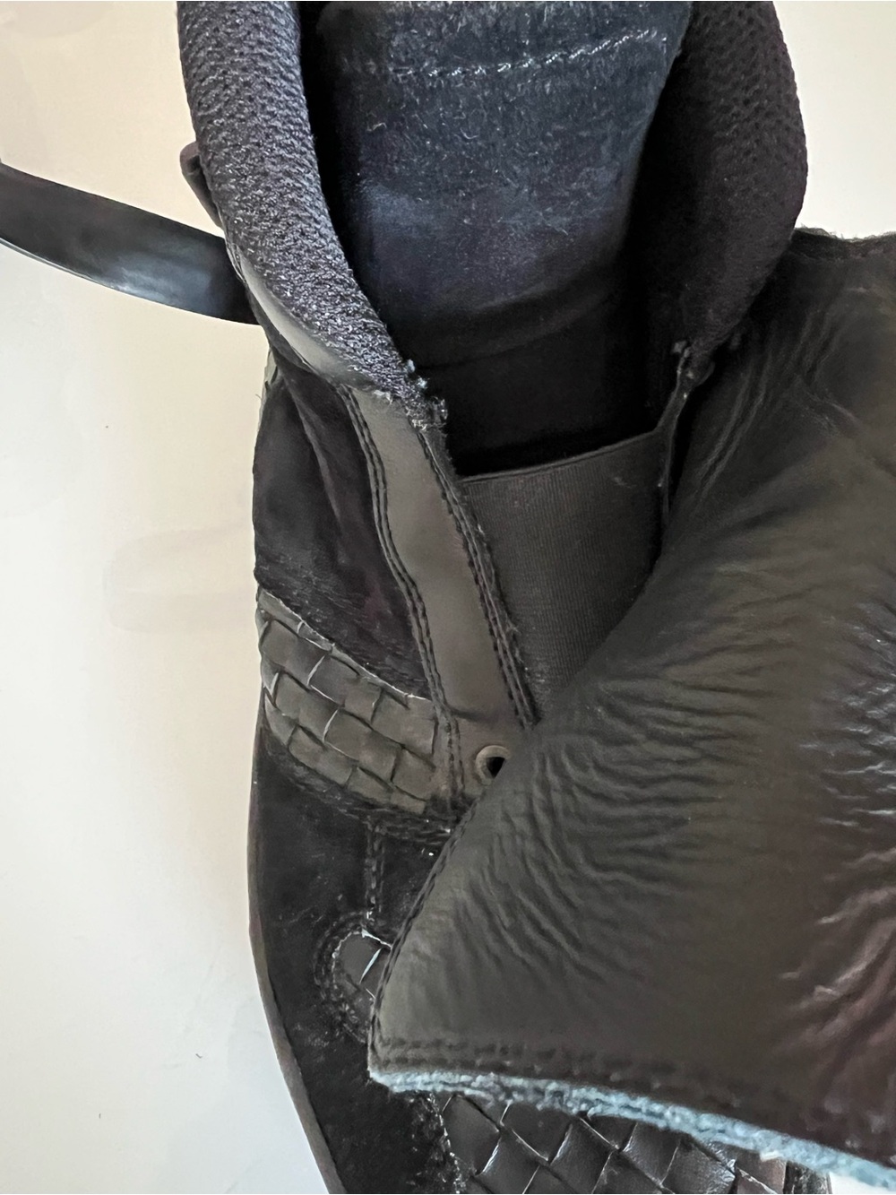 BOTTEGA VENETA Intrecciato High Top Luxury Sneaker Italy 41.5 Men 9 Women 11 - Picture 13 of 13